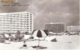 CP203-31 Mamaia -Hotelurile ,,Sirena&quot;, ,,Doina&quot; si ,,Flora&quot; -carte postala, circulata 1962 -starea care se vede