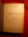 Eugen Lovinescu - Critice vol.7-8-9 colegate-I.Ed. 1923