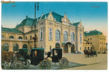 2167 - ARAD, Railway Station, carriages - old postcard - unused, Necirculata, Printata