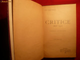 Titu Maiorescu - Critice 1866-1907 - vol III - ed. 1908