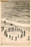 CP205-45 Constanta -Eforie. Pe plaja -RPR -carte postala, circulata 1954 -starea care se vede