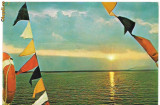 Carte postala-MANGALIA-Apus de soare pe lacul Siutghiol