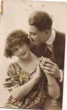 carte postala-Pereche de indragostii-anul 1928