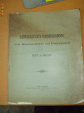 RENTABILITAETS-VORBERECHNUNG BUCAREST 1895