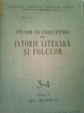 STUDII SI CERCETARI DE ISTORIE LITERARA SI FOLCLOR 2 vol. ~ anul III (1954) &amp; anul 5 - 1956 (vol.3-4) ~ IULIE - DEC. 1956