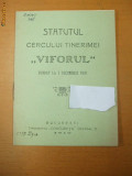 STATUTUL CERCULUI TINERIMEI VIFORUL BUCURESTI 1910