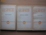,Galsworthy - LINGURA DE ARGINT ,MAIMUTA ALBA,CANTECUL LEBEDEI.{3 volume} R21, Alta editura