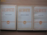 ,Galsworthy - LINGURA DE ARGINT ,MAIMUTA ALBA,CANTECUL LEBEDEI.{3 volume} R21