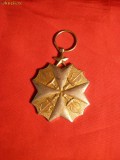 MEDALIE MERITUL CIVIC din R.D.CONGO, D= 4 cm metal argintat si aurit