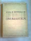 STUDII SI MATERIALE DE ONOMASTICA