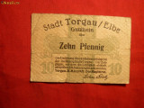 Bancnota 10 Pf.notgeld Germania ,oras -TORGAU 1920