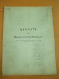 Statuts de la Banque Generale Roumaine 1904