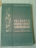 VALOAREA HRANITOARE A NUTRETURILOR DIN R.P.R.
