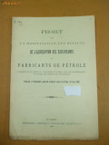 Projet statuts Fabricants de petrole Bucarest 1906