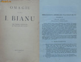 Omagiu lui I. Bianu din partea colaboratorilor , 1927 , studii istorice, Alta editura