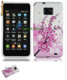 Cumpara ieftin Husa florala SAMSUNG GALAXY 2 i9100 + FOLIE ecran, Samsung Galaxy S2, Plastic