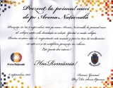 Certificat de prezenta primul meci pe National Arena 6 sept 2011