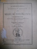 MIJLOACE DE INVESTIGATIUNE ALE METEOROLOGIEI ,BUCURESTI,1903,CAROL GOBL