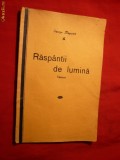 131. George Negurita - Raspantii de Lumina - 1938 -I.Ed. Ed. Horia Cu dedicatie si Autograful Autorului , 62 pag.