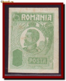 Romania 1920 - Ferdinand cap mic, ESEU verde inchis, fara valoare nominala, Regi, Nestampilat
