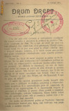 Revista DRUM DREPT pe anul 1915 (49 nr. consecutive,dir.N.Iorga)