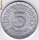 Austria moneda uriasa 5 Schilling 1952 ,XF/a.UNC, RARA vezi descrierea, Europa, Aluminiu