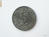 AUSTRIA 5 GROSCHEN 1957 ZINC FRUMOASA **, Europa