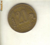 Bnk mnd Argentina 20 centavos 1945, America Centrala si de Sud