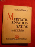 Gr.Alexandrescu -Meditatii ,Epistole ,Satire cca.1934