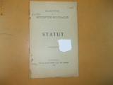 Statute Societatea de stiinte sociale Buc. 1906