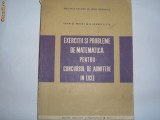 Exercitii si probleme de matematica pentru concursul de admitere in licee C TIU