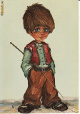 Ilustrata Franta- copil, Circulata, Printata