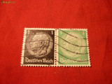 Pereche Uzuale Hindemburg 1+5 Pf. Germania naz. stamp., Stampilat