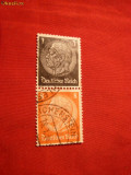 Pereche Uzuale Hindemburg 1+8 Pf. Germania naz. stamp.