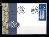 FDC ROMANIA 2008 BANCA EUROPEANA 10 ANI - LP 1804