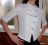 Vesta Dama S Noua + 2 Inele Aurii Cristale Cadou! Top Bluza Tip Blazer 90cm Bust