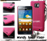 Husa roz antiradiatii samsung galaxy s2 i9100 mesh + folie protectie ecran + expediere gratuita, Plastic, Carcasa