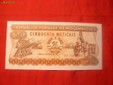 Bancnota 50 Meticais 1986 Mozambic ,cal.NC