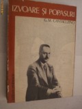 IZVOARE SI POPASURI - G. M. CANTACUZINO - Editura Eminescu, 1977, 526 p.