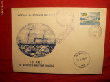 Plic -75 Ani Navigatie Maritima 1970 cu 3 stamp. spec.