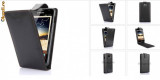 Husa piele Samsung Galaxy Note i9220 + folie protectie ecran + expediere gratuita toc flip, Cu clapeta