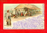 CP-14=Romania Carte postala color LITHO circulata 1899 de la Iasi la Leipzig, Fotografie