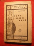 G.T.Niculescu-Varone -Note despre Arta - vol 1 -cca.1925