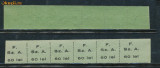 1945 ROMANIA streif de 5 timbre de cotizatie pt o asociatie maghiara din Ardeal