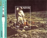 COLITA TIMBRE APOLLO 11 NEVIS1989