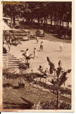 CP 210-16 Calimanesti -Parcul(masina de epoca) -RPR -scrisa 1952, dar necirculata -sepia -starea care se vede, putin patata