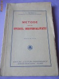 Cumpara ieftin I.C. PETRESCU - METODE PENTRU STUDIUL INDIVIDUALITATII , 1938/1939 *