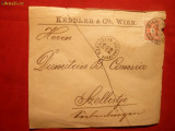 Plic circ. Viena-Saliste cu 5 kr. rosu 1888