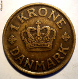C.197 DANEMARCA CHRISTIAN X 1 KRONE 1926, Europa, Bronz-Aluminiu