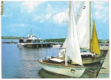 carte postala(ilusrata)-MAMAIA-Debarcader pe lacul Suitghiol